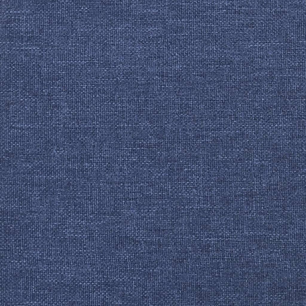 Pat continental cu saltea, albastru, 140x200cm, material textil - Lando