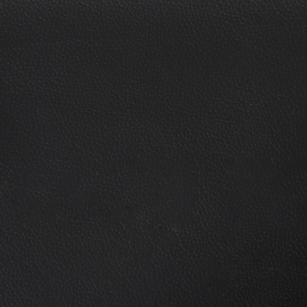 Pat box spring cu saltea, negru, 90x200 cm, piele ecologică - Lando