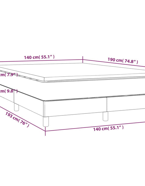 Загрузите изображение в средство просмотра галереи, Pat box spring cu saltea, negru, 140x190 cm, catifea - Lando
