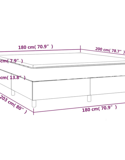 Загрузите изображение в средство просмотра галереи, Pat box spring cu saltea, albastru, 180x200 cm, material textil - Lando
