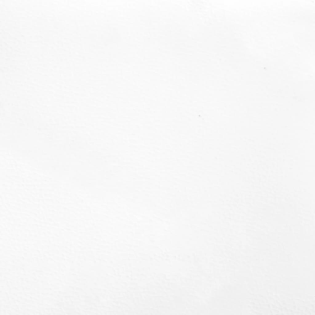 Pat box spring cu saltea, alb, 80x200 cm, piele ecologică - Lando