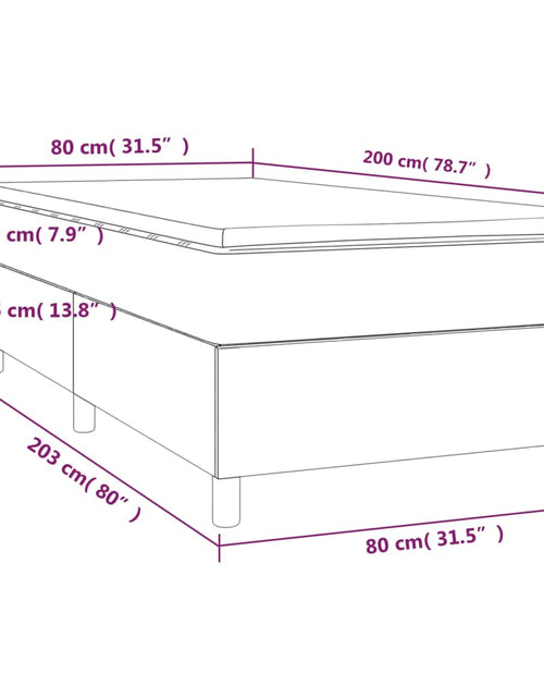 Загрузите изображение в средство просмотра галереи, Pat box spring cu saltea, alb, 80x200 cm, piele ecologică - Lando
