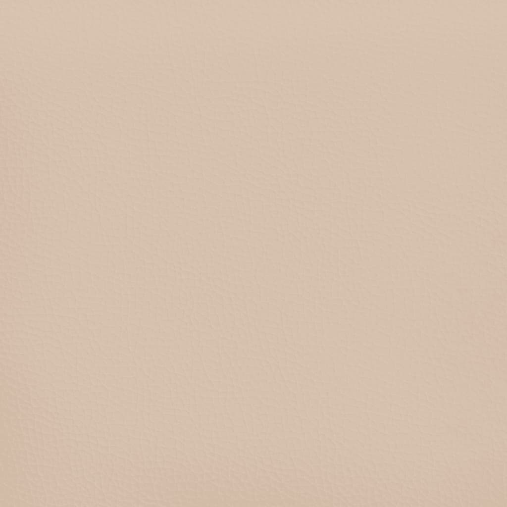 Pat box spring cu saltea, cappuccino, 80x200 cm piele ecologică - Lando