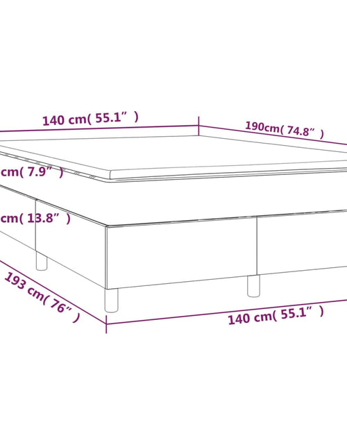 Încărcați imaginea în vizualizatorul Galerie, Pat box spring cu saltea, negru, 140x190 cm, piele ecologică - Lando
