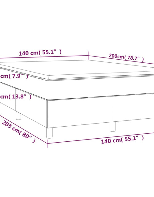 Загрузите изображение в средство просмотра галереи, Pat box spring cu saltea, alb, 140x200 cm, piele ecologică - Lando
