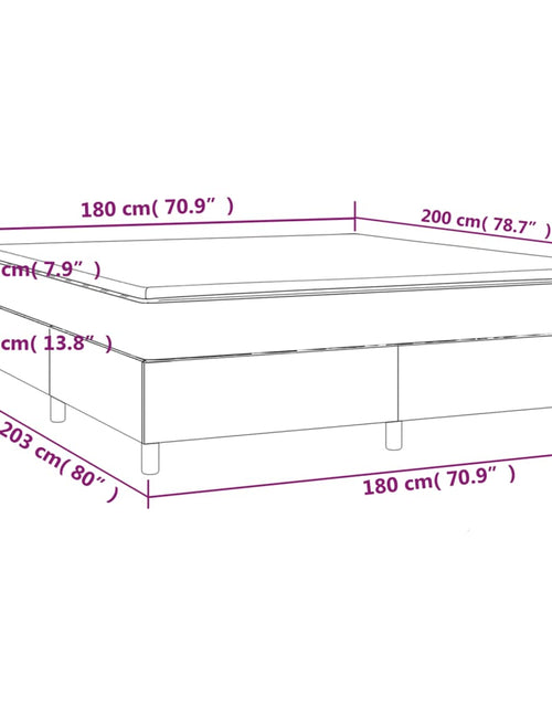 Загрузите изображение в средство просмотра галереи, Pat box spring cu saltea, gri închis, 180x200 cm, catifea - Lando
