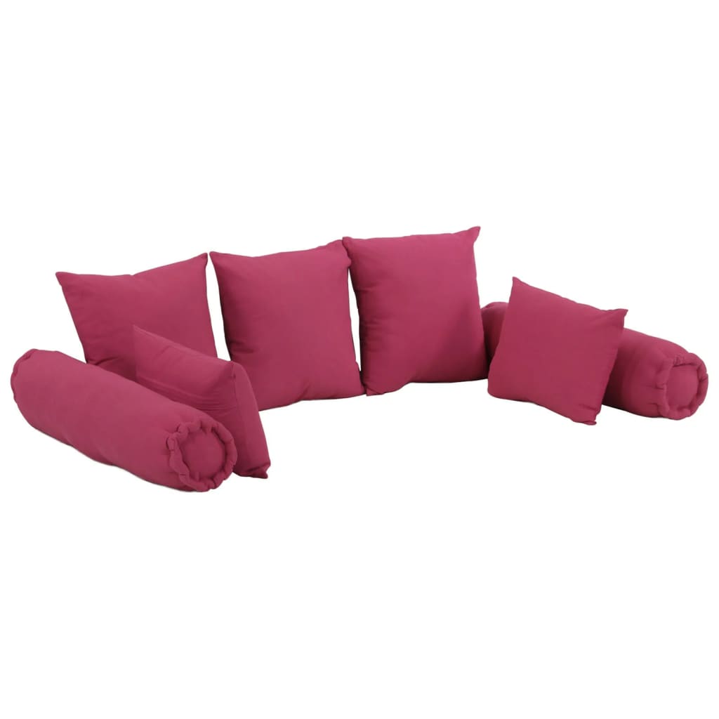 Set de perne decorative, 7 piese, roz, material textil - Lando