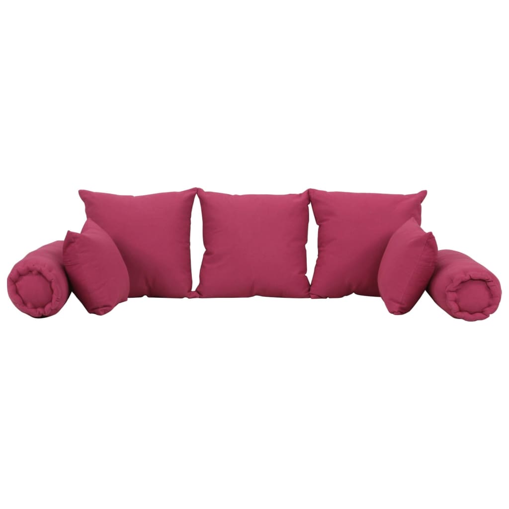 Set de perne decorative, 7 piese, roz, material textil - Lando