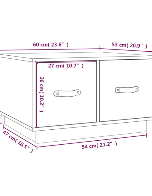 Загрузите изображение в средство просмотра галереи, Măsuță de cafea, gri, 60x50x35 cm, lemn masiv de pin Lando - Lando
