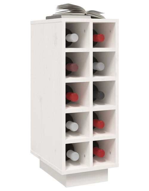 Încărcați imaginea în vizualizatorul Galerie, Dulap de vinuri, alb, 23x34x61 cm, lemn masiv de pin - Lando

