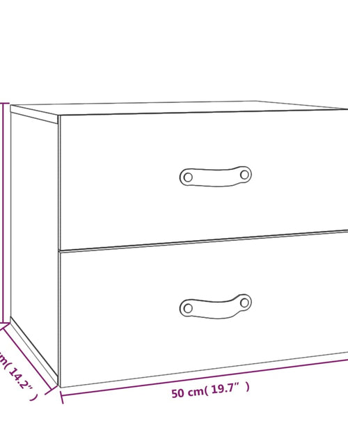Загрузите изображение в средство просмотра галереи, Noptiere de perete, maro miere, 50x36x40 cm - Lando
