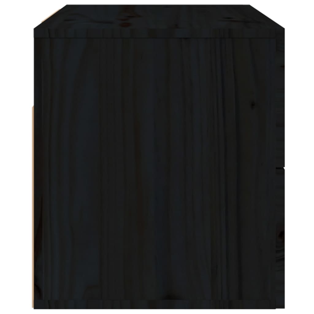 Noptiere de perete, negru, 50x36x40 cm - Lando