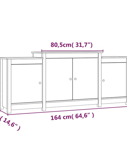 Încărcați imaginea în vizualizatorul Galerie, Servantă, 164x37x68 cm, lemn masiv de pin - Lando
