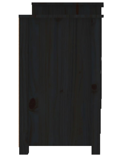 Încărcați imaginea în vizualizatorul Galerie, Servantă, negru, 164x37x68 cm, lemn masiv de pin Lando - Lando
