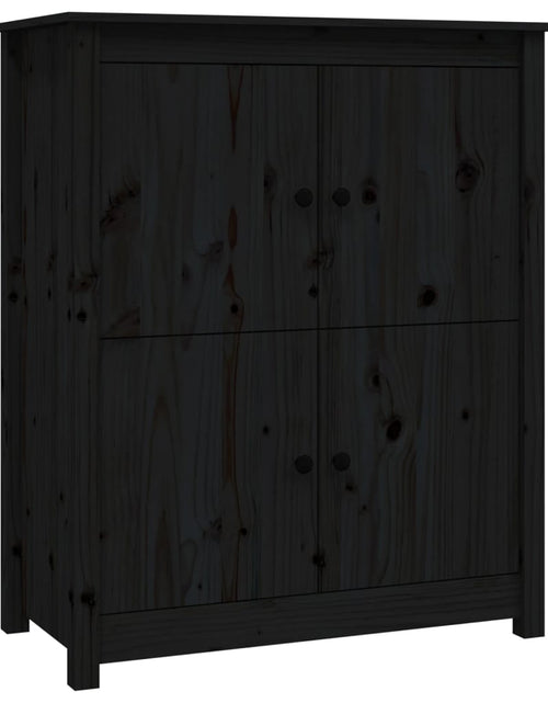 Încărcați imaginea în vizualizatorul Galerie, Servantă, negru, 83x41,5x100 cm, lemn masiv de pin Lando - Lando
