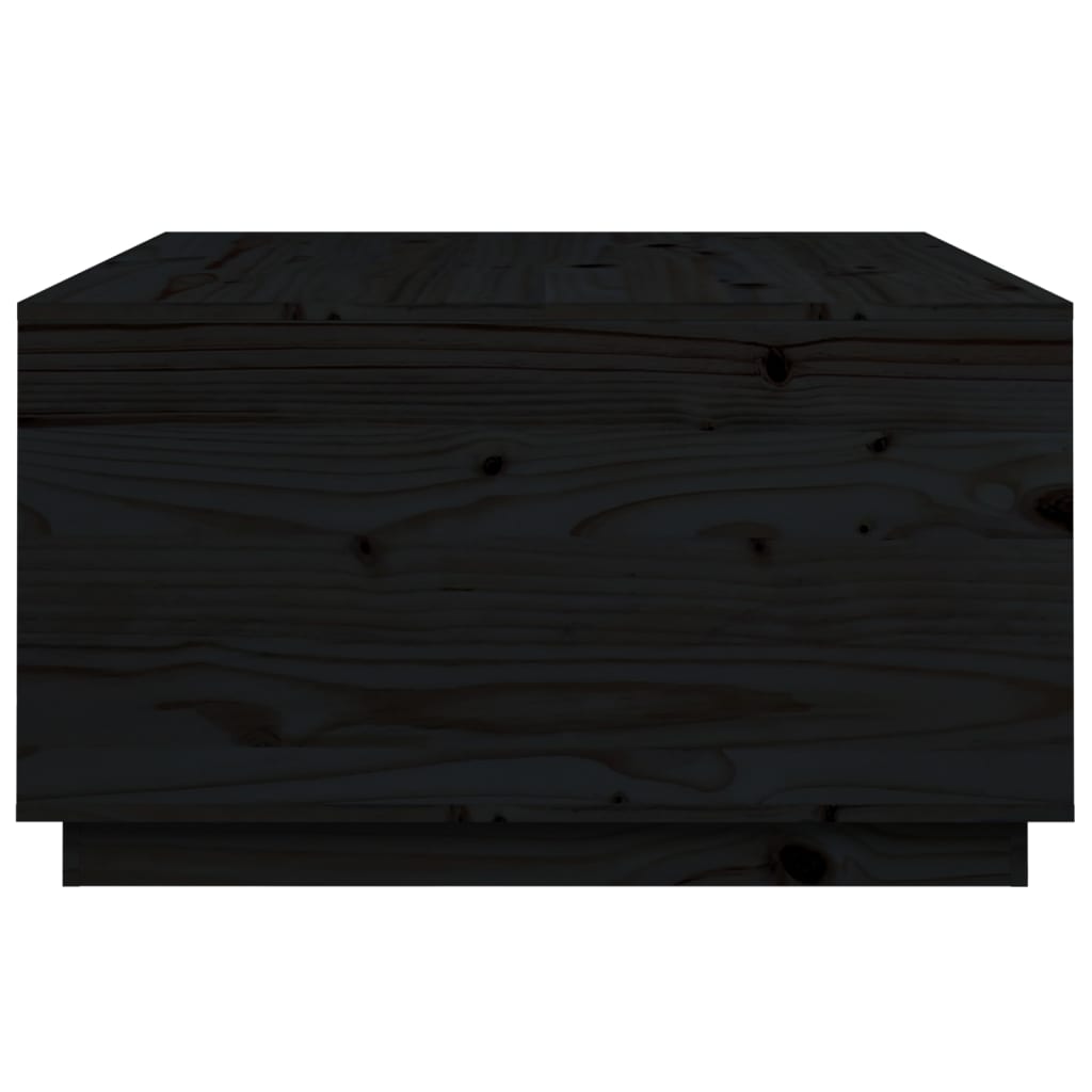 Măsuță de cafea, negru, 80x80x45 cm, lemn masiv de pin Lando - Lando