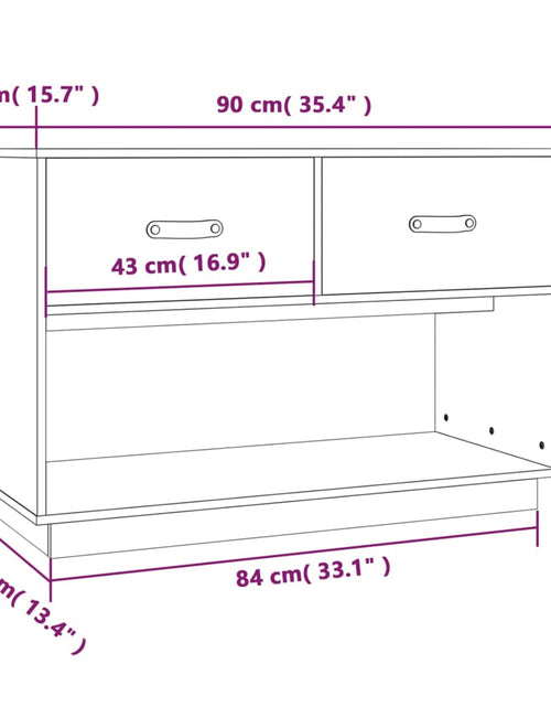Încărcați imaginea în vizualizatorul Galerie, Comodă TV, gri, 90x40x60 cm, lemn masiv de pin Lando - Lando
