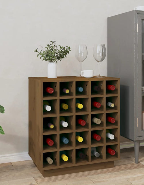 Încărcați imaginea în vizualizatorul Galerie, Dulap de vinuri, maro miere, 55,5x34x61 cm, lemn masiv de pin - Lando
