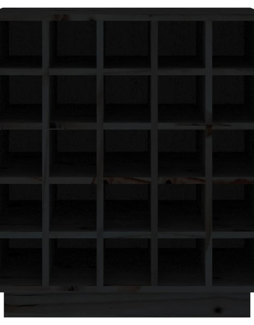 Загрузите изображение в средство просмотра галереи, Dulap de vinuri, negru, 55,5x34x61 cm, lemn masiv de pin - Lando

