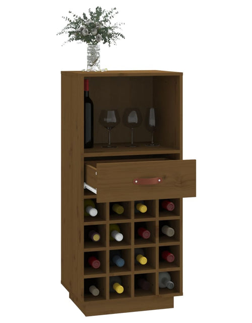 Încărcați imaginea în vizualizatorul Galerie, Dulap de vinuri, maro miere, 45x34x100 cm, lemn masiv de pin - Lando
