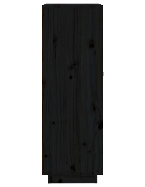 Încărcați imaginea în vizualizatorul Galerie, Dulap de vinuri, negru, 45x34x100 cm, lemn masiv de pin - Lando
