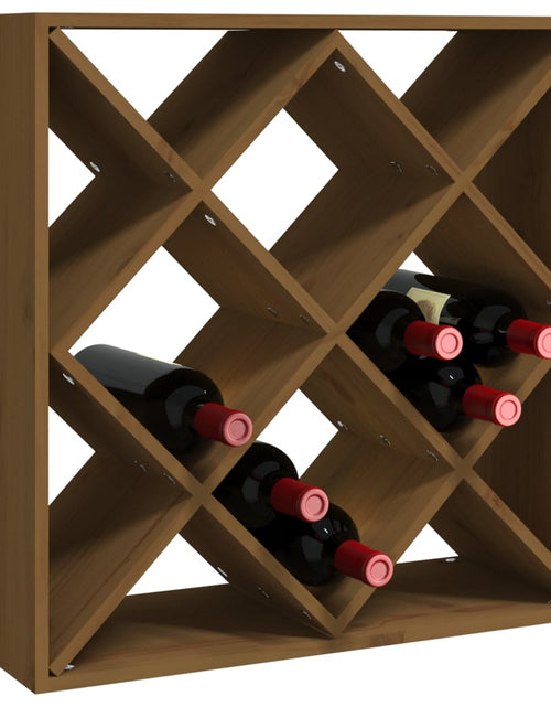 Încărcați imaginea în vizualizatorul Galerie, Dulap de vinuri, maro miere, 62x25x62 cm, lemn masiv de pin - Lando
