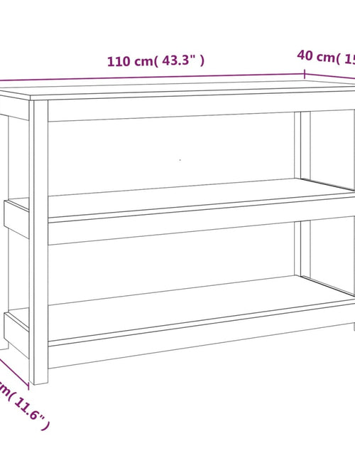 Загрузите изображение в средство просмотра галереи, Masă consolă, 110x40x74 cm, lemn masiv de pin Lando - Lando
