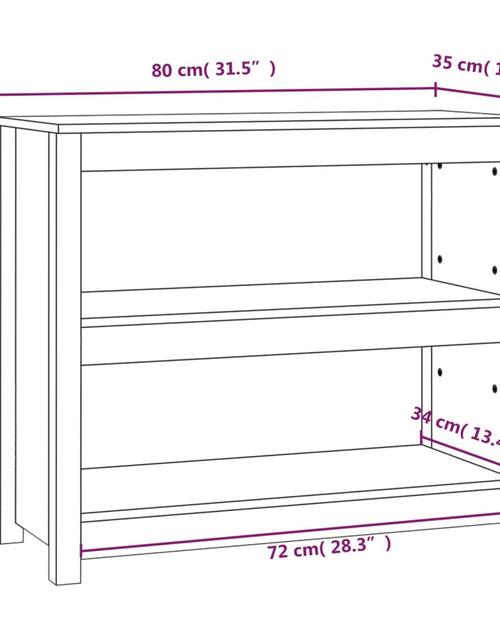 Încărcați imaginea în vizualizatorul Galerie, Bibliotecă, maro miere, 80x35x68 cm, lemn masiv de pin Lando - Lando
