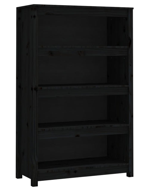 Încărcați imaginea în vizualizatorul Galerie, Bibliotecă, negru, 80x35x126 cm, lemn masiv de pin Lando - Lando
