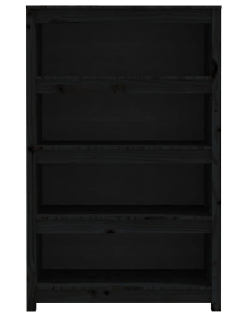 Încărcați imaginea în vizualizatorul Galerie, Bibliotecă, negru, 80x35x126 cm, lemn masiv de pin Lando - Lando
