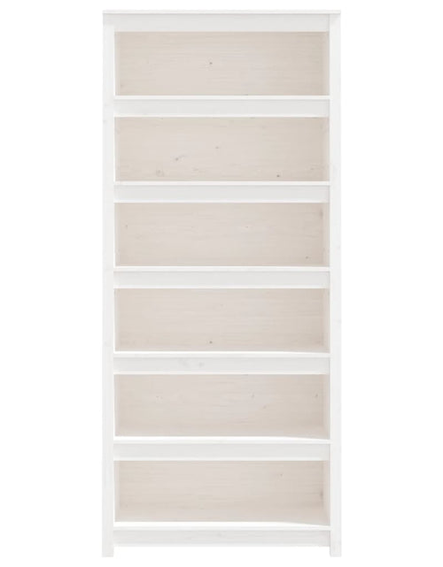 Încărcați imaginea în vizualizatorul Galerie, Bibliotecă, alb, 80x35x183 cm, lemn masiv de pin Lando - Lando
