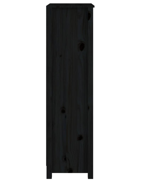 Încărcați imaginea în vizualizatorul Galerie, Bibliotecă, negru, 50x35x125,5 cm, lemn masiv de pin Lando - Lando
