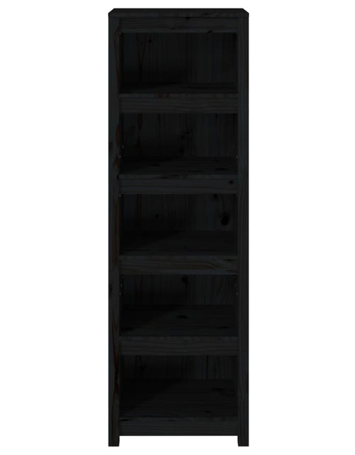 Загрузите изображение в средство просмотра галереи, Bibliotecă, negru, 50x35x154 cm, lemn masiv de pin Lando - Lando

