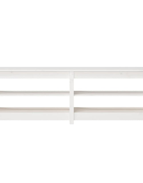 Încărcați imaginea în vizualizatorul Galerie, Bancă pentru pantofi, alb, 160x36,5x50 cm lemn masiv pin - Lando
