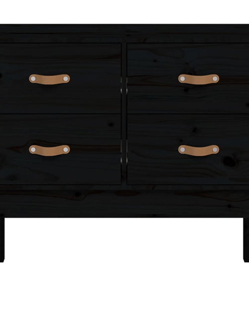 Загрузите изображение в средство просмотра галереи, Dulap consolă, Negru, 90x40x78 cm, lemn masiv de pin Lando - Lando
