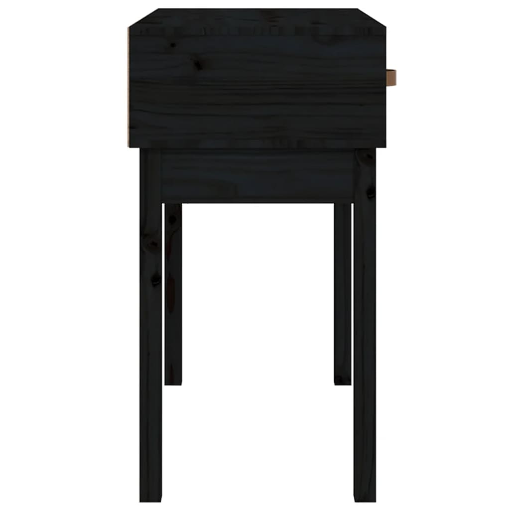 Masă consolă, negru, 76,5x40x75 cm, lemn masiv de pin Lando - Lando