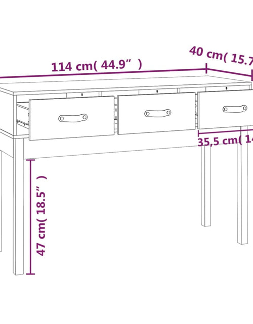 Încărcați imaginea în vizualizatorul Galerie, Masă consolă, alb, 114x40x75 cm, lemn masiv de pin Lando - Lando
