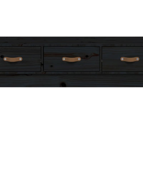 Încărcați imaginea în vizualizatorul Galerie, Masă consolă, negru, 114x40x75 cm, lemn masiv de pin Lando - Lando
