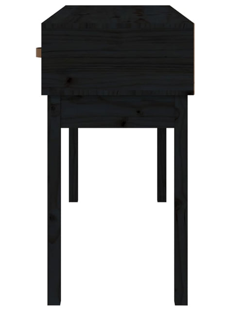 Загрузите изображение в средство просмотра галереи, Masă consolă, negru, 114x40x75 cm, lemn masiv de pin Lando - Lando
