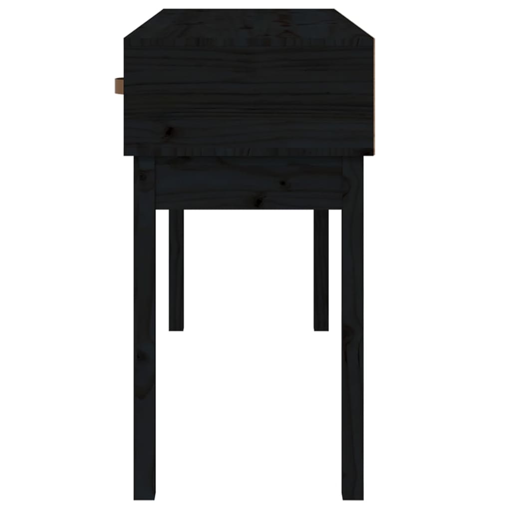 Masă consolă, negru, 114x40x75 cm, lemn masiv de pin Lando - Lando