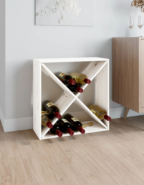 Încărcați imaginea în vizualizatorul Galerie, Dulap de vinuri, alb, 62x25x62 cm, lemn masiv de pin - Lando

