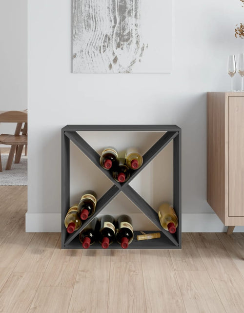 Загрузите изображение в средство просмотра галереи, Dulap de vinuri, gri, 62x25x62 cm, lemn masiv de pin - Lando
