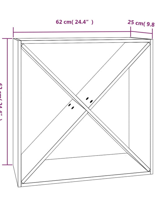 Încărcați imaginea în vizualizatorul Galerie, Dulap de vinuri, negru, 62x25x62 cm, lemn masiv de pin - Lando
