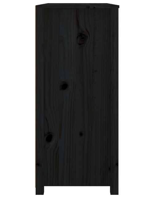 Încărcați imaginea în vizualizatorul Galerie, Dulap lateral, negru, 100x40x90 cm, lemn masiv de pin Lando - Lando
