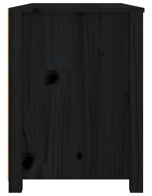 Загрузите изображение в средство просмотра галереи, Dulap lateral, negru, 100x40x54 cm, lemn masiv de pin Lando - Lando
