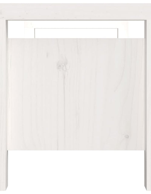 Încărcați imaginea în vizualizatorul Galerie, Bancă de hol, alb, 80x40x43 cm, lemn masiv de pin - Lando
