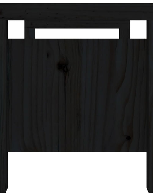 Încărcați imaginea în vizualizatorul Galerie, Bancă de hol, negru, 80x40x43 cm, lemn masiv pin - Lando
