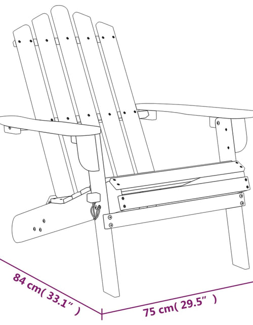 Încărcați imaginea în vizualizatorul Galerie, Scaune Adirondack cu suporturi picioare 2 buc lemn masiv acacia - Lando

