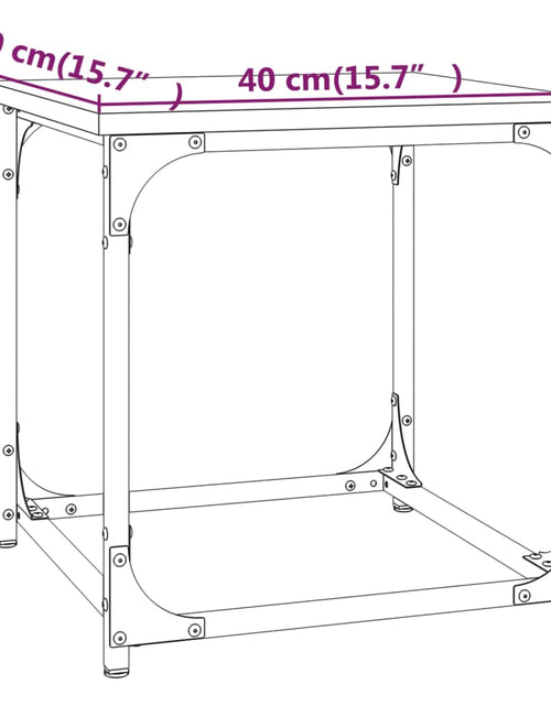 Загрузите изображение в средство просмотра галереи, Măsuță laterală, sonoma gri, 40x40x40 cm, lemn prelucrat Lando - Lando
