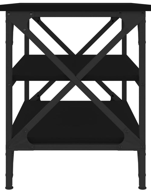Загрузите изображение в средство просмотра галереи, Măsuță laterală, negru, 55x38x45 cm, lemn prelucrat Lando - Lando
